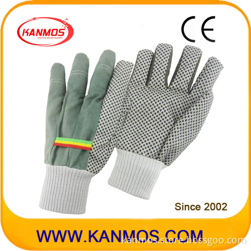 White Knitted PVC Dots Industrial Safety Work Gloves (41007)